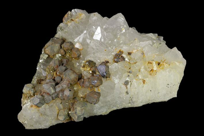 Quartz Crystal Cluster with Galena and Barite - Morocco #137147